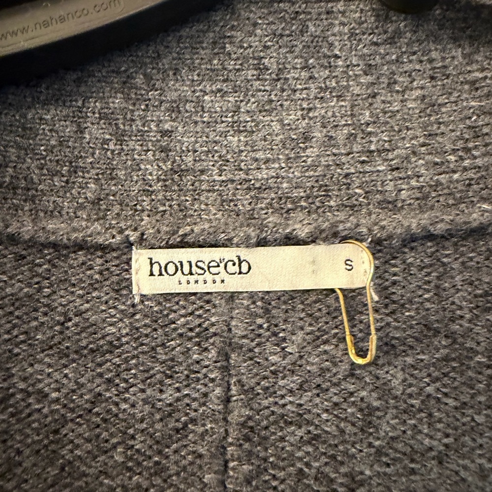 New House of CB Alaia Wrap Cardigan in color Grey Melange. - Picture 6 of 10